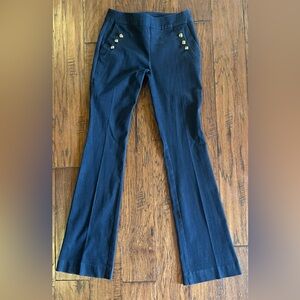 Women Navy Blue Denim Sailor Pants size 0